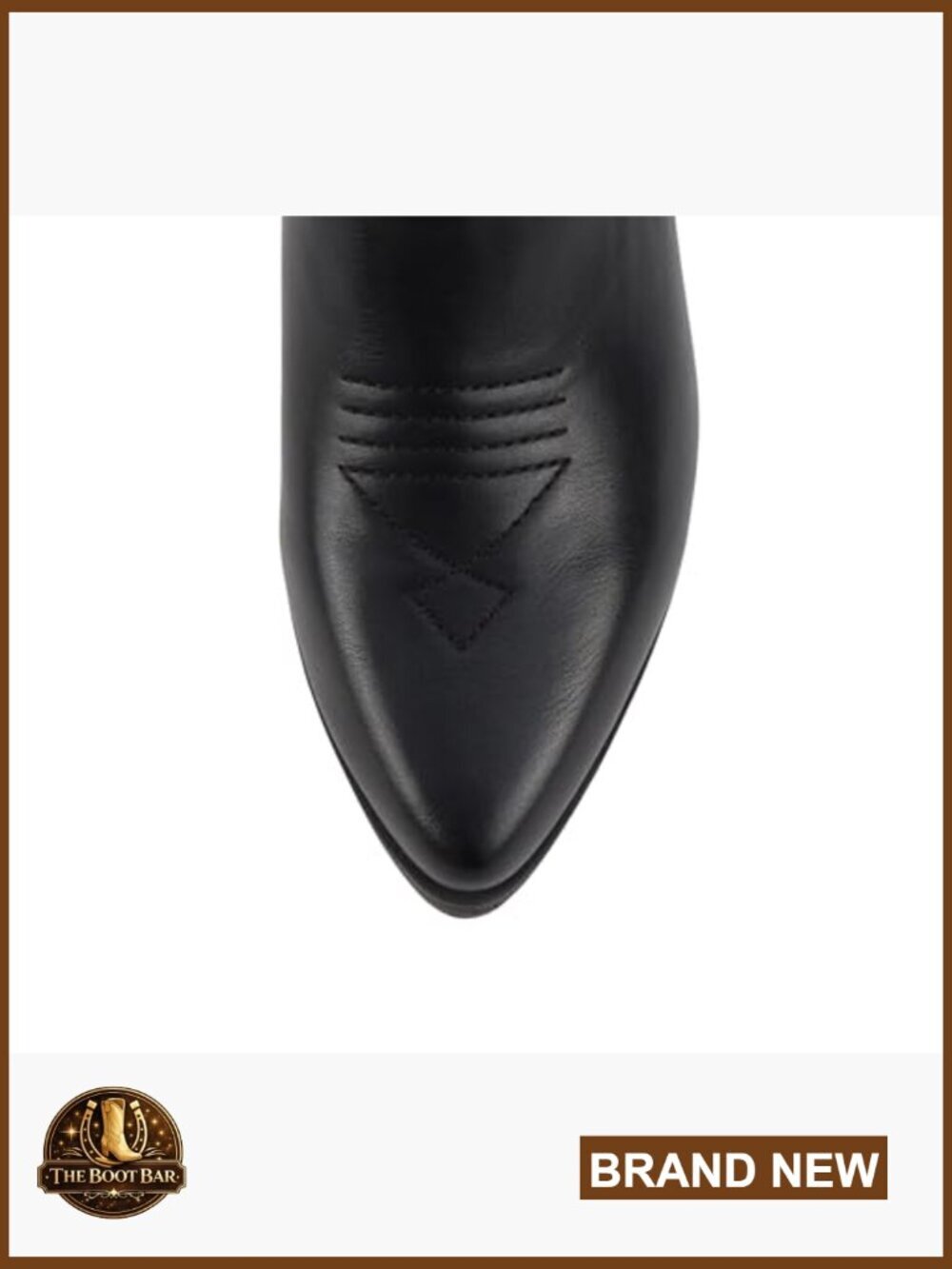 Pointed Toe Ankle Booties with Low Block Heel, Western Stitch Design - Picture 5 of 6